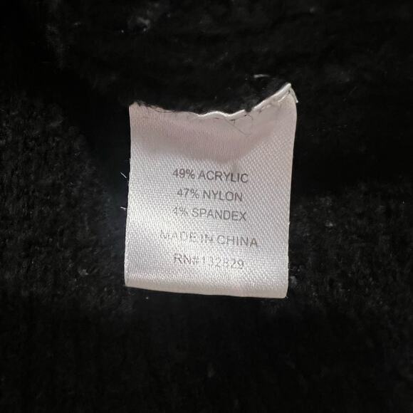 L'academie Revolve Cropped Crewneck Sweater Black Chunky Knit Size‎ S - Picture 5 of 9